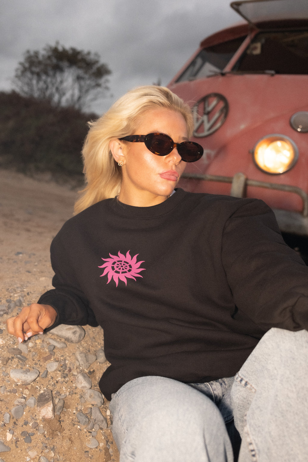 Neon Sun Wheel Sweatshirt