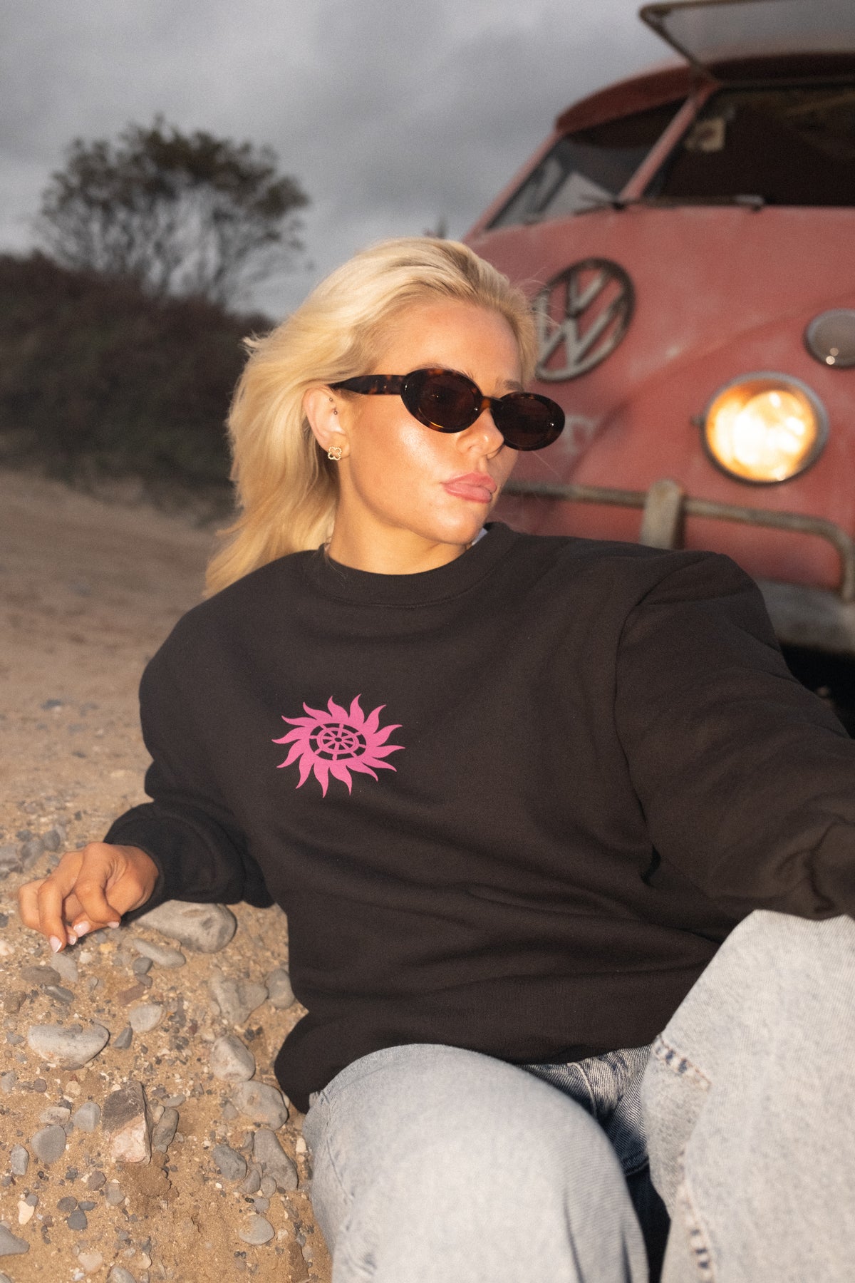 Neon Sun Wheel Sweatshirt